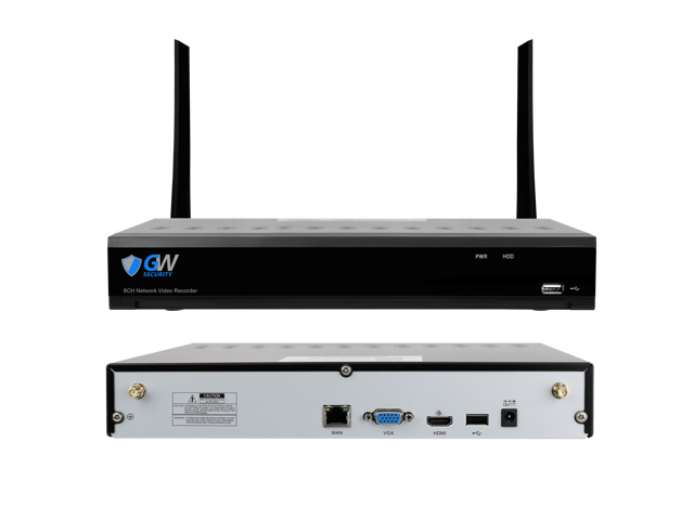 8 Channel Wireless HD 1080P Home Security Camera System, 8ch WIFI NVR with 4 x 2MP Two-Way Audio Wirefree Waterproof Security Camera, 180-Day...