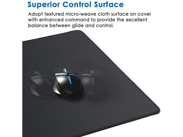 Ktrio Extended Gaming Mouse Pad with Stitched Edges, Large Mousepad with Premium-Textured Cloth, Non-Slip Rubber Base, Waterproof Keyboard Pad,...