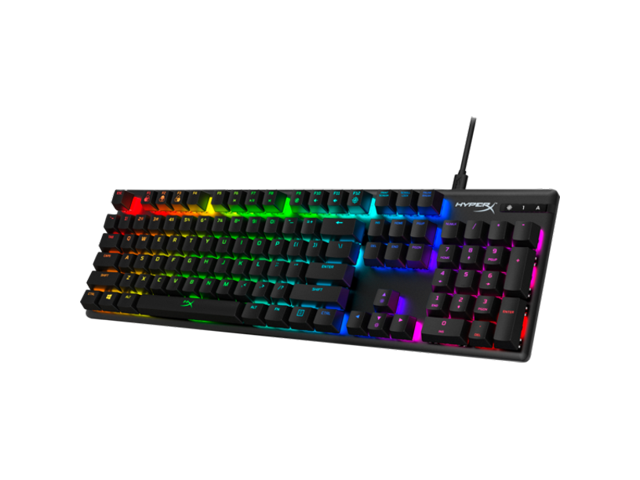 HyperX - Alloy Origins Full-size Wired Mechanical Red Switch Gaming Keyboard with RGB Back Lighting - Black - image 4