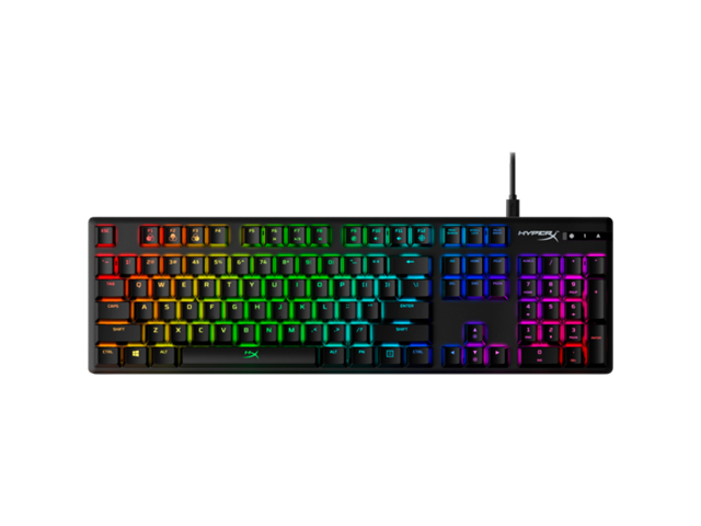 HyperX - Alloy Origins Full-size Wired Mechanical Red Switch Gaming Keyboard with RGB Back Lighting - Black - image 3