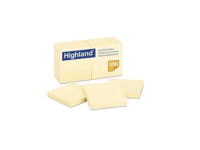 Self-Stick Notes 3 x 3 Yellow 100-Sheet 12/Pack