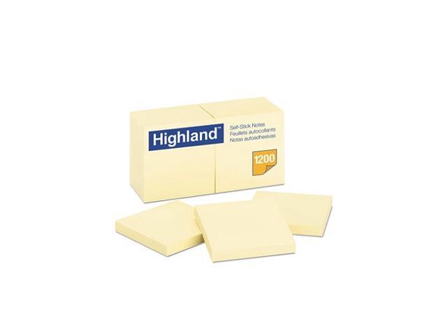 Self-Stick Notes 3 x 3 Yellow 100-Sheet 12/Pack