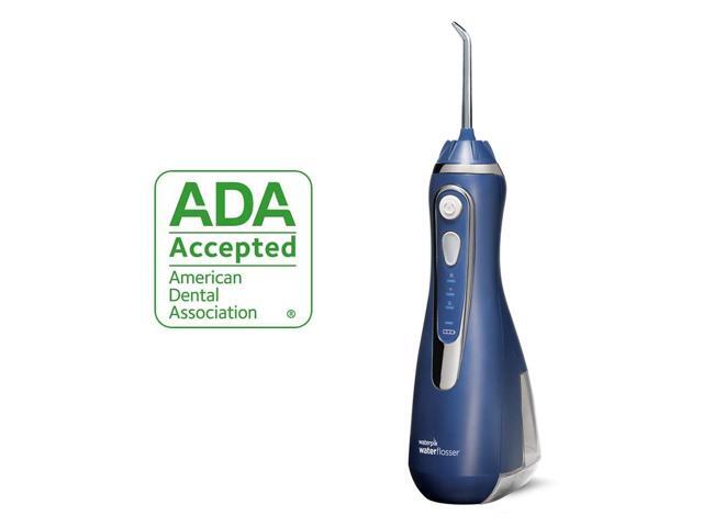Waterpik Cordless Water Flosser Rechargeable Portable Oral irrigator for Travel & Home - Cordless Advanced, Wp-563 Classic Blue