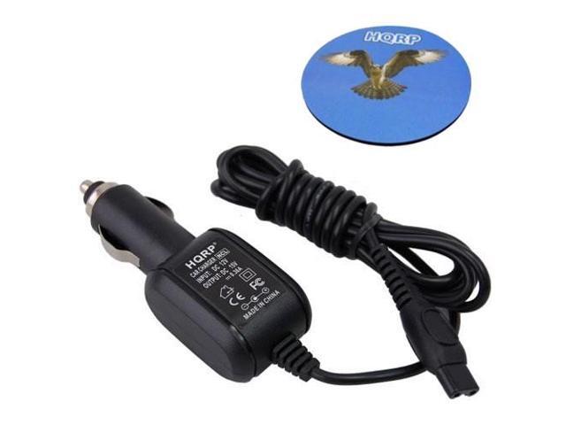 HQRP 12V Car Charger for Philips Norelco Razors / Shavers plus HQRP Coaster