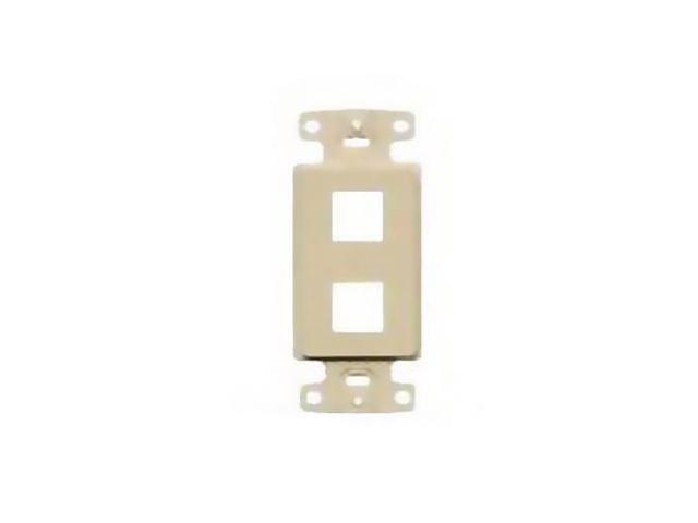 Hubbell NS612W PLATE DECORATOR KEYSTONE FRAME 2PORT WH