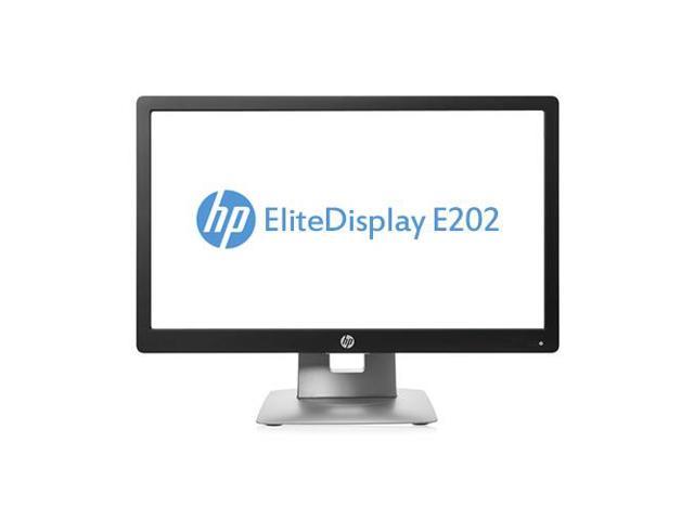 HP EliteDisplay E202 20' HD+ 1600 x 900 HDMI DisplayPort VGA USB 2.0 Hub Anti-Glare LED Backlit IPS Monitor