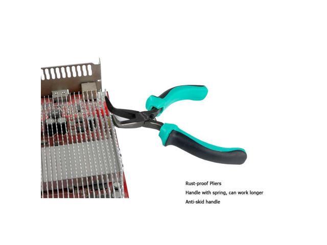 Pro' skit PM-755 S45C Material Bent Nose Plier Wire Wrapping Beading Jewelry Tool Hand Tools Anti-skid