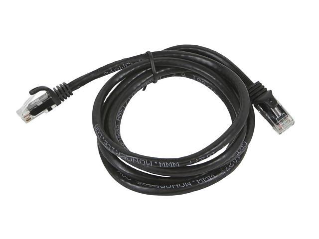Monoprice Cat5e Ethernet Patch Cable - 14 Feet - Black Network Internet Cord - Snagless RJ45, Stranded, 350Mhz, UTP, Pure Bare Copper Wire, 24AWG.