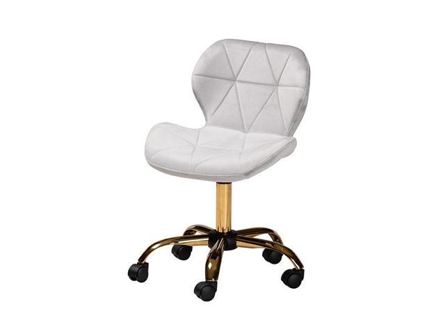 Photos - Computer Chair Baxton Studio Savara Contemporary Glam and Luxe Aqua Velvet Fabric and Gol