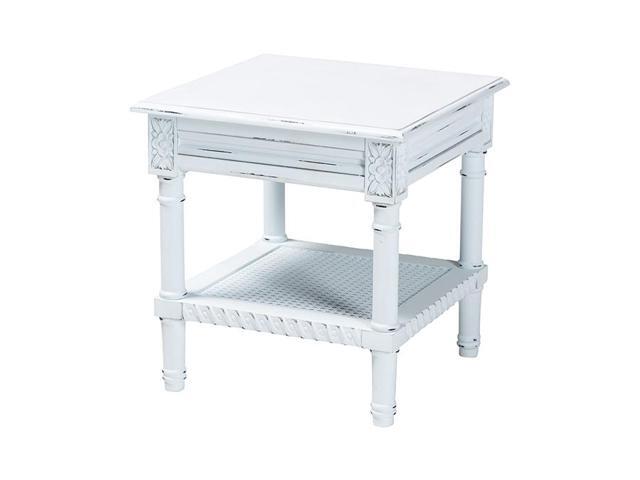 Baxton Studio Jeanne Vintage Traditional White Wood End Table