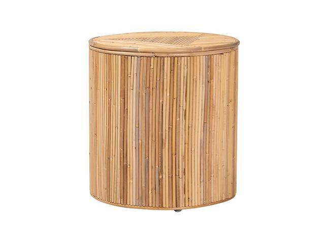 Baxton Studio Milagra Modern Bohemian Natural Rattan End Table