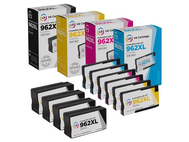 Products Remanufactured Ink Replacement for HP 962 (BK, C, M, Y, 10-Pk)