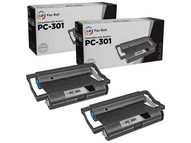 LD Compatible Replacements for Brother PC301 Set of 2 Fax Cartridges With Roll for use in Brother FAX 885MC, Intellifax 750, 770, 775, 870MC,...