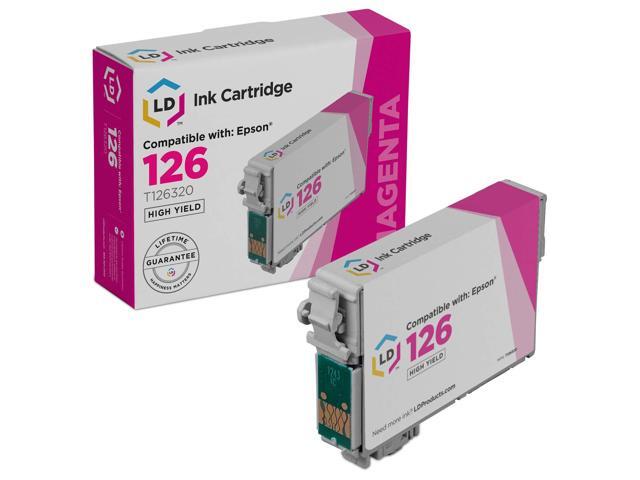 LD Products Replacement for Epson 126 Ink Cartridges T126320 T126 High Yield (Magenta, Single-Pack) for use in Workforce 435 520 635 645 WF-3520.