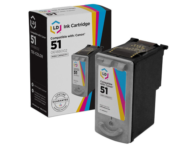 LD Remanufactured Ink Cartridge Replacement for Canon CL51 High Capacity (Color) Compatible with Canon Pixma MP170 MP450 iP6210D iP6220D MP150...