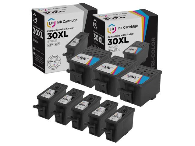 LD Products Compatible Ink Cartridge Replacement for Kodak 30XL High Yield (5 Black, 3 Color, 8-Pack)