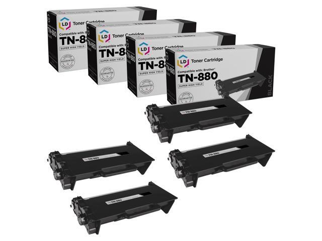 LD Products Compatible Toner Cartridge Replacement for Brother TN880 Super High Yield (Black, 4-Packs) for use in DCP-L6600DW HL-L6200DW...