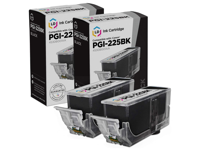 LD Products Compatible Ink Cartridge Replacement for Canon PGI-225BK 4530B001AA (Pigment Black, 2-Pack)