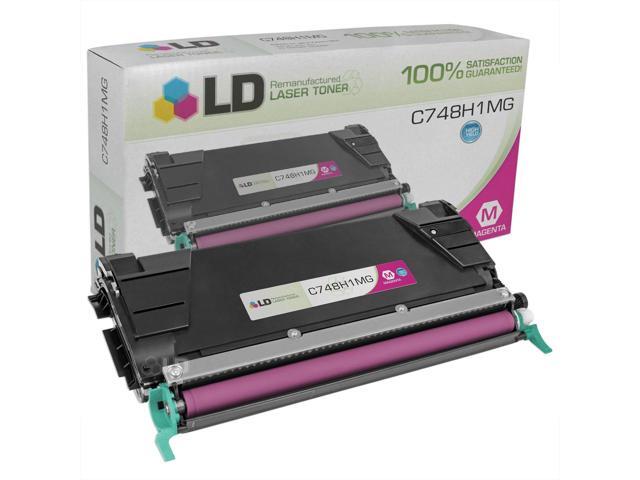 LD Products Remanufactured Toner Cartridge Replacement for Lexmark C748 C748H1MG High Yield (Single Magenta)