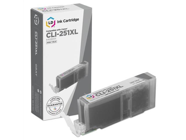 LD Compatible Ink Cartridge Replacement for Canon CLI-251XL 6452B001 High Yield (Gray) Compatible with Canon Pixma MG6320, Canon PIXMA MG7120,...
