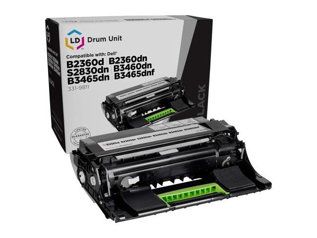 LD Compatible Drum Unit Replacement for Dell 331-9811 KVK63 (Black)