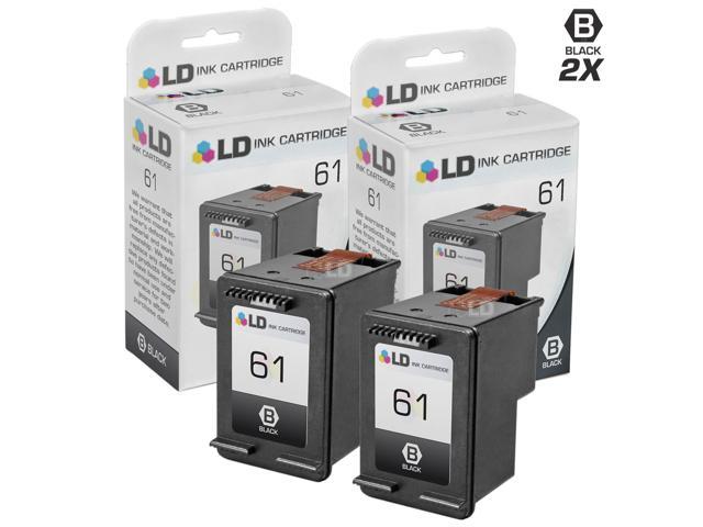 LD Remanufactured Replacement Ink Cartridges for Hewlett Packard CH561WN (HP 61) Black (2 pack)