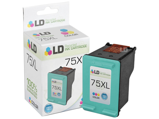 LD Remanufactured Replacement Ink Cartridges for Hewlett Packard CB338WN 75XL / 75 High-Yield Tri-Color (4 Pack)