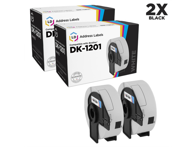 LD Compatible Address Label Replacement for Brother DK-1201 1.1 in x 3.5 in (400 Labels, 2-Pack)