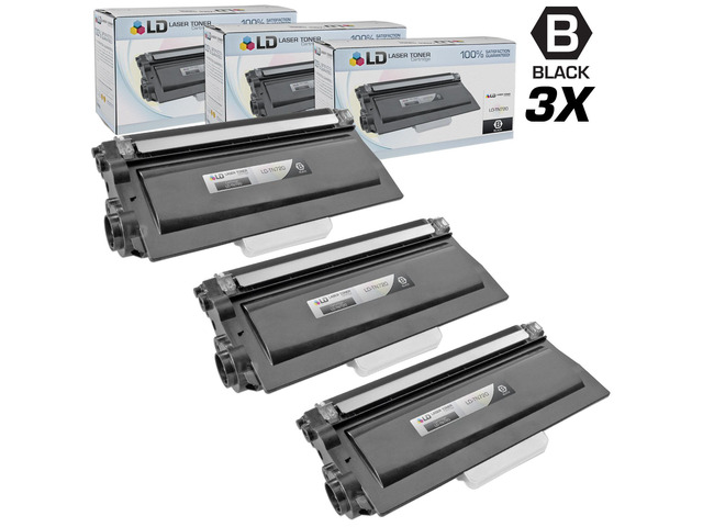 LD Compatible Brother TN720 Black Toner Cartridge 3-Pack for DCP-8110DN, DCP-8155DN, HL-5450DN, HL-5470DW, MFC-8510DN, MFC-8710DW, MFC-8950DWT
