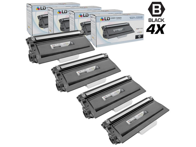 LD Compatible Brother TN720 Black Toner Cartridge 4-Pack for DCP-8110DN, DCP-8155DN, HL-5450DN, HL-5470DW, MFC-8510DN, MFC-8710DW, MFC-8950DWT