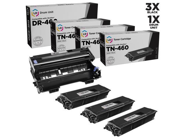 LD © 3 Brother Compatible TN460's and 1 DR400 Drum