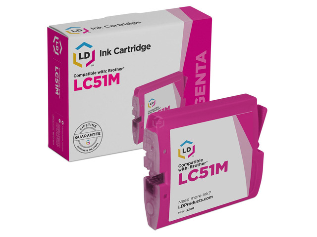 LD Products Compatible Ink Cartridge Replacement for Brother LC51M (Magenta)