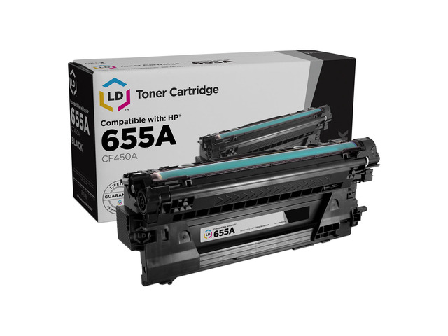 LD Compatible Toner Cartridge Replacement for HP 655A CF450A (Black)