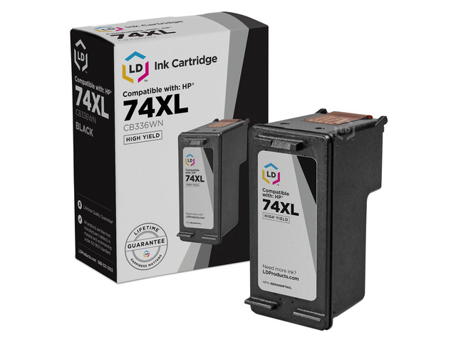 LD Remanufactured Replacement Ink Cartridge for Hewlett Packard CB336WN HP 74XL / HP 74 High-Yield Black for use in HP Photosmart, OfficeJet and...