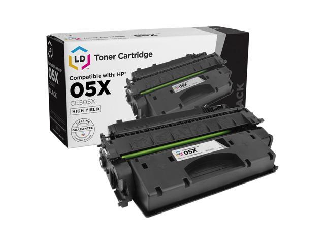 LD © Compatible Replacement for Hewlett Packard CE505X (HP 05X) High Yield Black Laser Toner Cartridge for use in HP LaserJet P2055d, P2055dn, and.