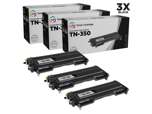 LD Brother Compatible Set of 3 TN350 Black Laser Toner Cartridges for use in DCP 7020, HL 2030, HL 2040, HL 2070N, Intellifax 2820, 2920, MFC...
