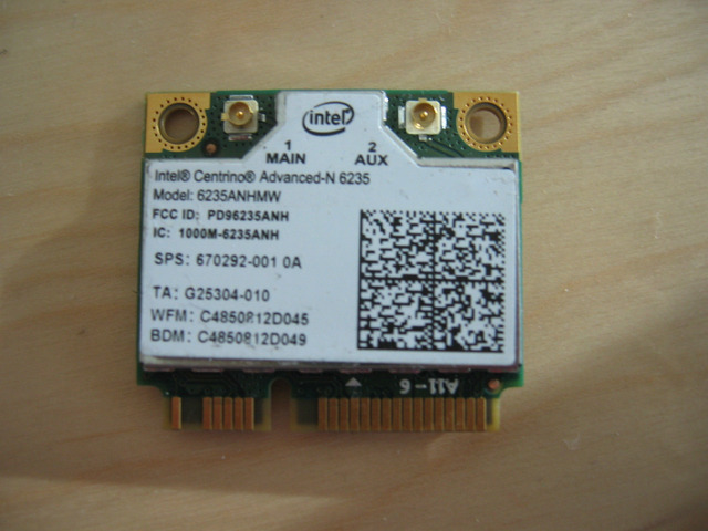 HP 6235ANHMW 802.11n 2x2 BT 0D WiFi 670020-001 670292-001 0D