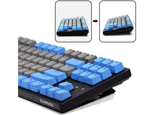 DURGOD Taurus K320 TKL Wired Mechanical Gaming Keyboard - 87 Key - Double Shot PBT - NKRO - USB Type C (Cherry Silent Red,Black)