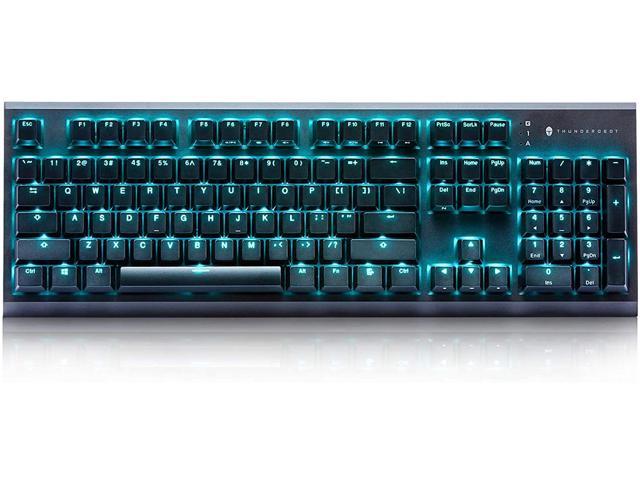 ThundeRobot Mechanical Cherry MX Gaming Keyboard, Programmable Blue Switch Wired Keyboard for Gaming with 104 Keys Full Anti-ghosting Keyboard for.