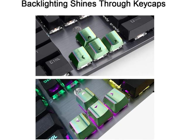 Fitlink FPS & MOBA Gaming Keycaps, Stainless Steel Metal Mechanical Keycap with Key Puller Compatible with Cherry Mx Switch Mechanical Keyboard...
