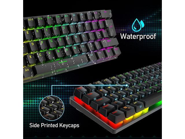 Wired Gaming Keyboard Mouse Combo Chroma RGB Backlit Mechanical Keyboard with 61 keys Anti-ghosting Floating Keycaps Metal Plate Type-C RGB Gaming...