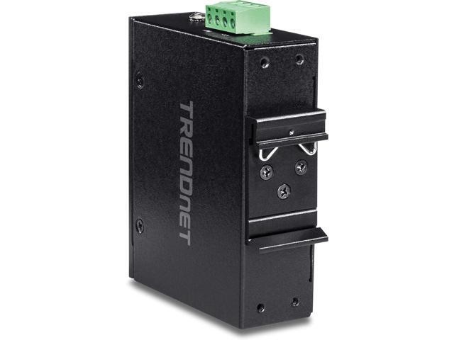 TRENDnet Hardened Industrial 100/1000 Base-T To SFP Media Converter, DIN-Rail And Wall Mount Hardware Included, Multi Or Single Mode Fiber, Power...