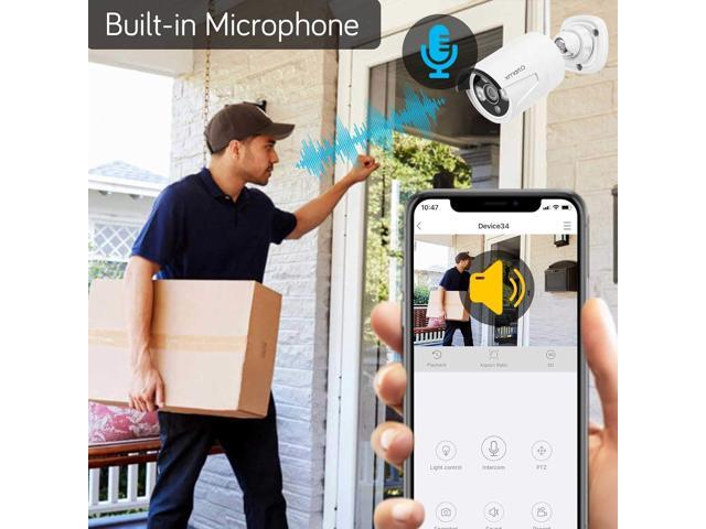 xmartO WB2024-W 2K 3MP Super HD WiFi Home Security Camera with Built-in Microphone (add-on Camera with 3.6mm LensPack of 2, Requires 5MP NVR to Work)