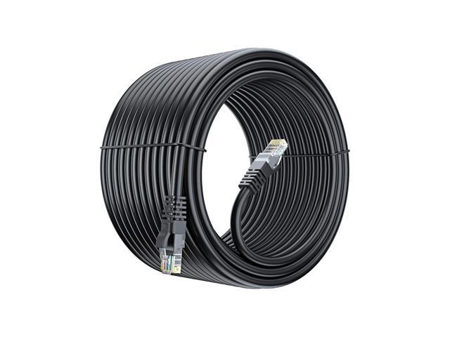Maximm Cat 6 Ethernet Cable 150 Ft, 100% Pure Copper, Cat6 Cable LAN Cable, Internet Cable, Patch Cable and Network Cable - UTP (Black) 150 Feet