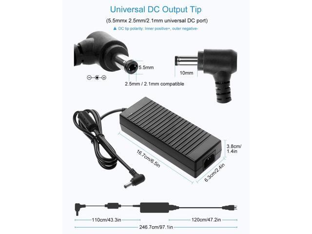 ALITOVE 12V Power Supply 10A 120W AC Adapter 100-240V 50-60HZ Transformer AC to DC Converter 12 Volt 10 Amp with 5.5x2.5mm Output Jack for 5050...