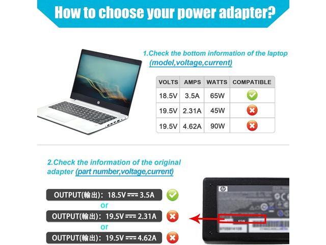 65W AC Adapter Laptop Charger for HP Pavilion DV7 DV6 DV5 DV4 DM4 G7 G6 Series,Compaq Cq57 Cq62 Cq56 Cq61 Cq60 Cq58,2000-329WM 2000-2A20NR...