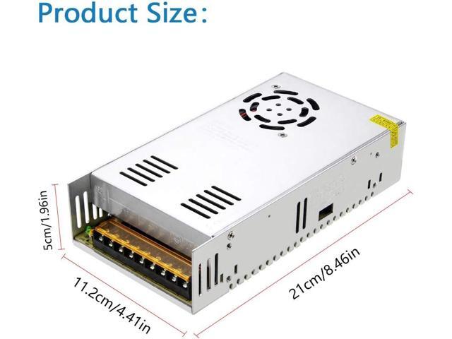SHNITPWR 24V DC Power Supply 15A 360W AC/DC Adapter, 24 Volt 15 Amp Switching Power Converter Transformer LED Driver 110V / 220V AC in for LED...