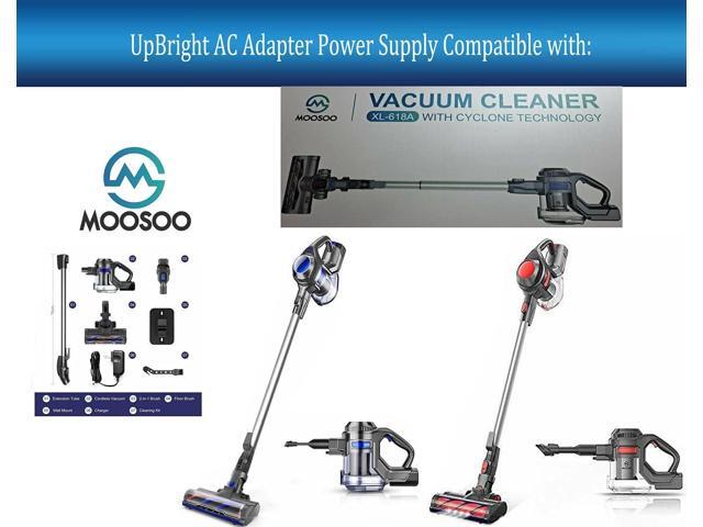 UpBright 26V AC/DC Adapter Compatible with MOOSOO X6 XL-618 XL-618A K17 Pro K17Pro VC01 M24 M8 DC 22.2V 22V Li-ion Battery Cordless Vacuum Cleaner...