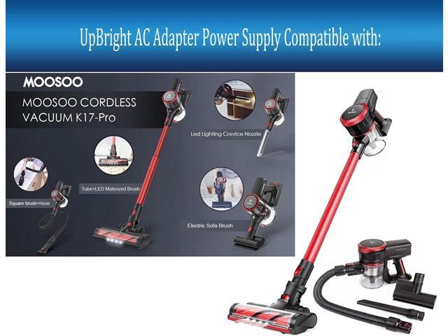 UpBright 26V AC/DC Adapter Compatible with MOOSOO X6 XL-618 XL-618A K17 Pro K17Pro VC01 M24 M8 DC 22.2V 22V Li-ion Battery Cordless Vacuum Cleaner...