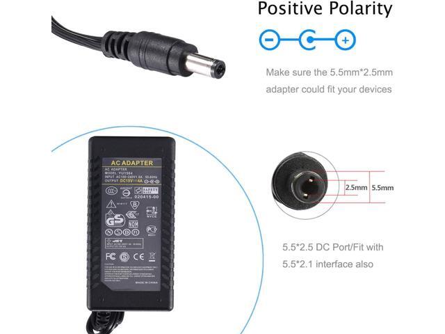 15V 4A Power Supply - COOLM 15V 4A 60W Power Adapter Charger 100-240V AC to DC Converter 5.5x2.5mm Replacement 15V 3.5A 3A 2.5A